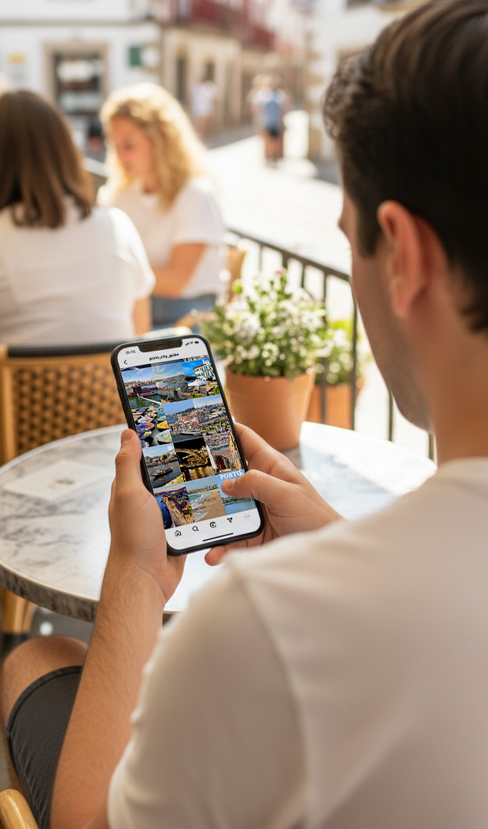 Réseaux Sociaux Guide Touristique sur mobile